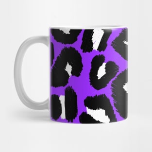 Purple Leopard Spots Print Large Mug